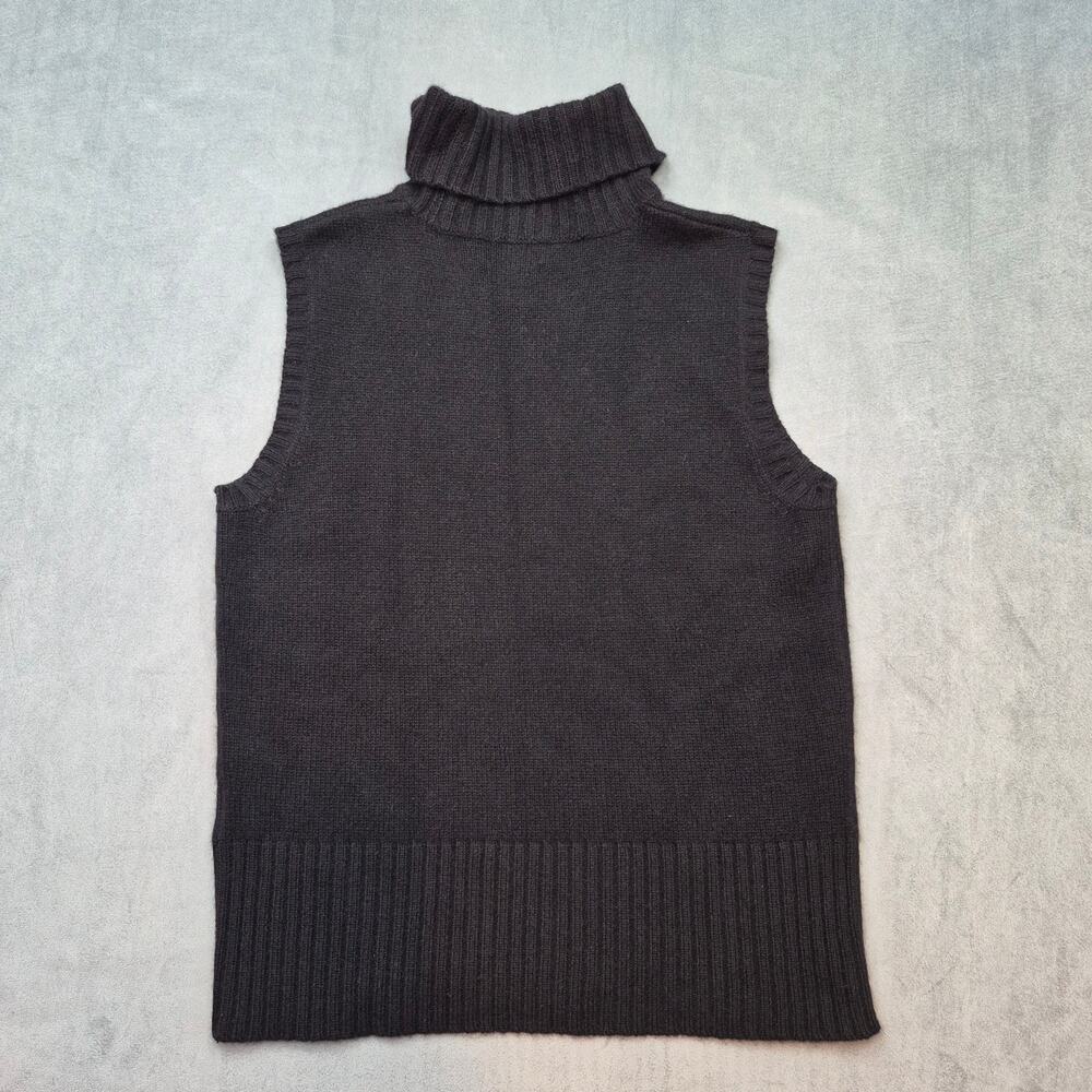 Lauren Ralph Lauren 100% Cashmere Turtleneck Sweater Tank Woman’s Black Sz XL